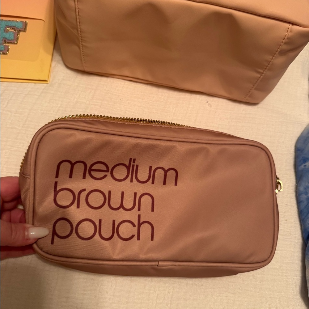 Stoney Clover Lane x Bloomingdale’s Medium Brown Pouch NWOT